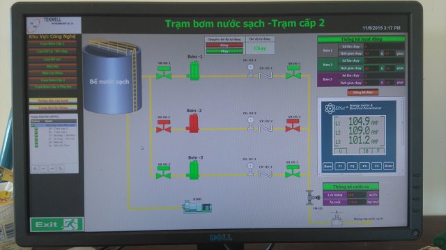 Treated water pumping station